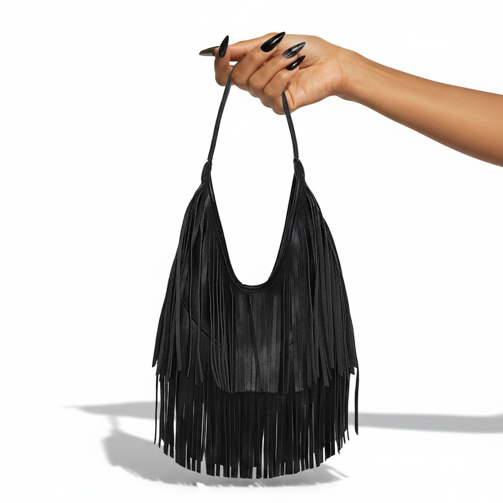 Untamed Leather Fringe Shoulder Bag