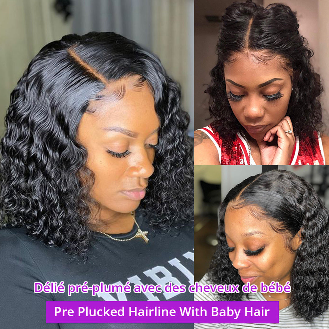 Deep Wave Transparent Lace Front Wig