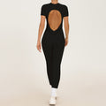 New Three-dimensional Split Line Tight Sports Short Sleeve Rompers