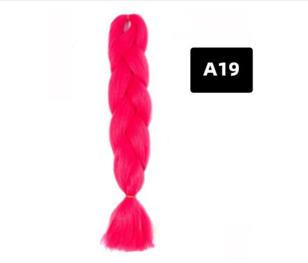 Gradient Color Big Braid African Chemical Fiber Wig