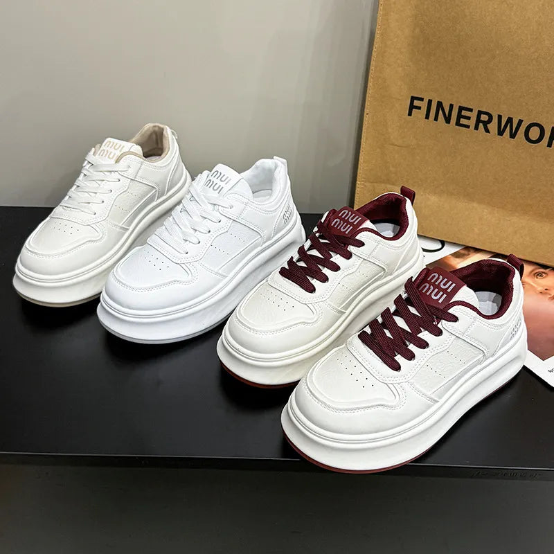 Round Toe Platform Sneakers