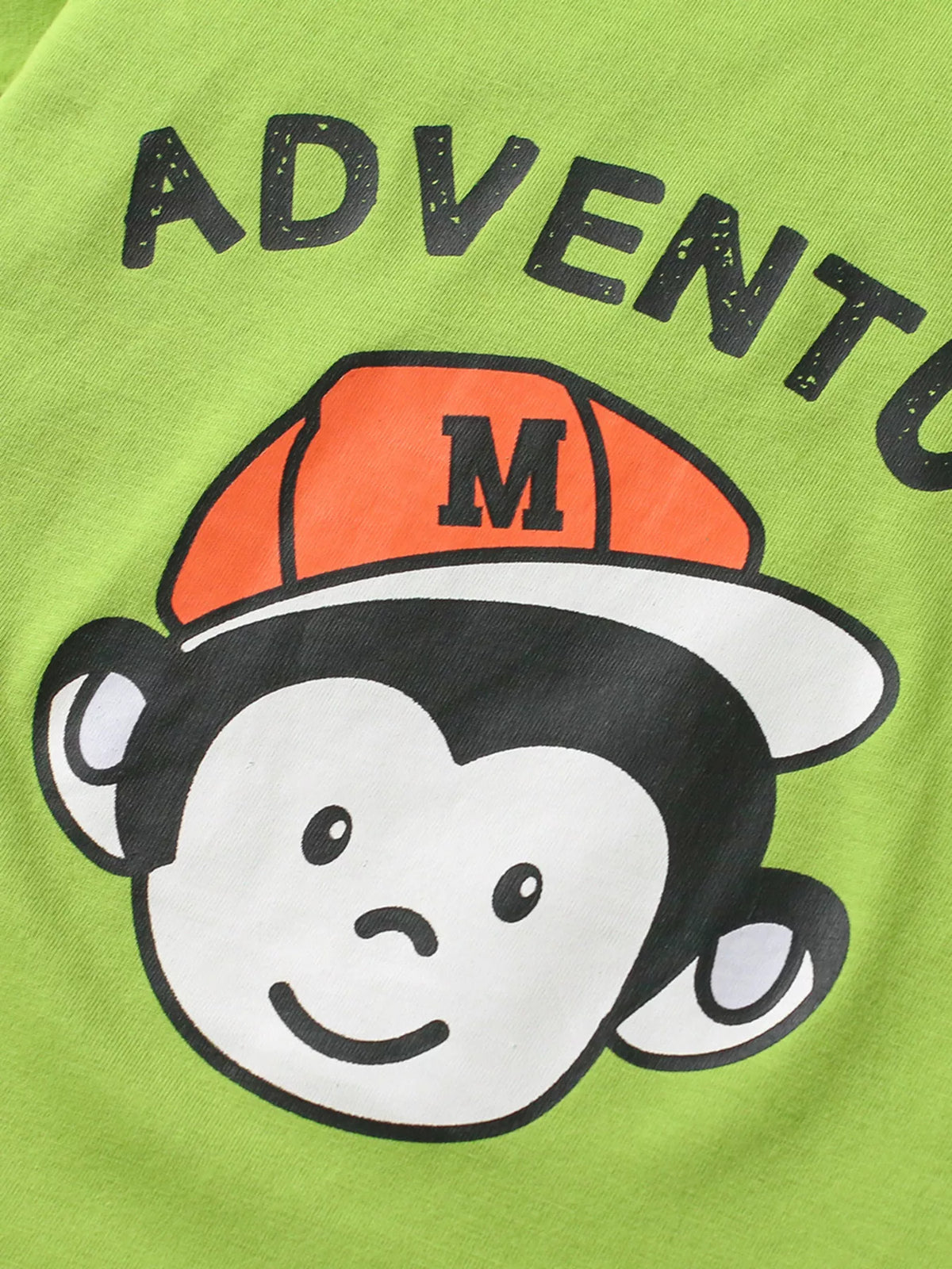 Children's Monkey Short Sleeve Top and Shorts Set