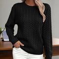 Women’s Textured Crew‑Neck Pullover Top