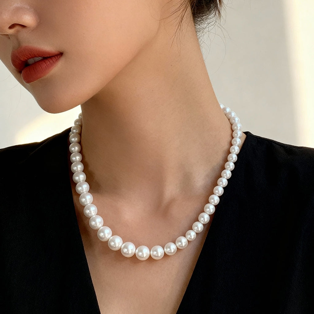 Natural Freshwater Baroque Shaped Pearl Necklace