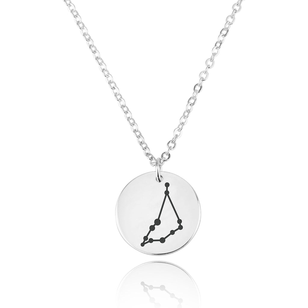 Capricorn Celestial Constellation Disk Necklace