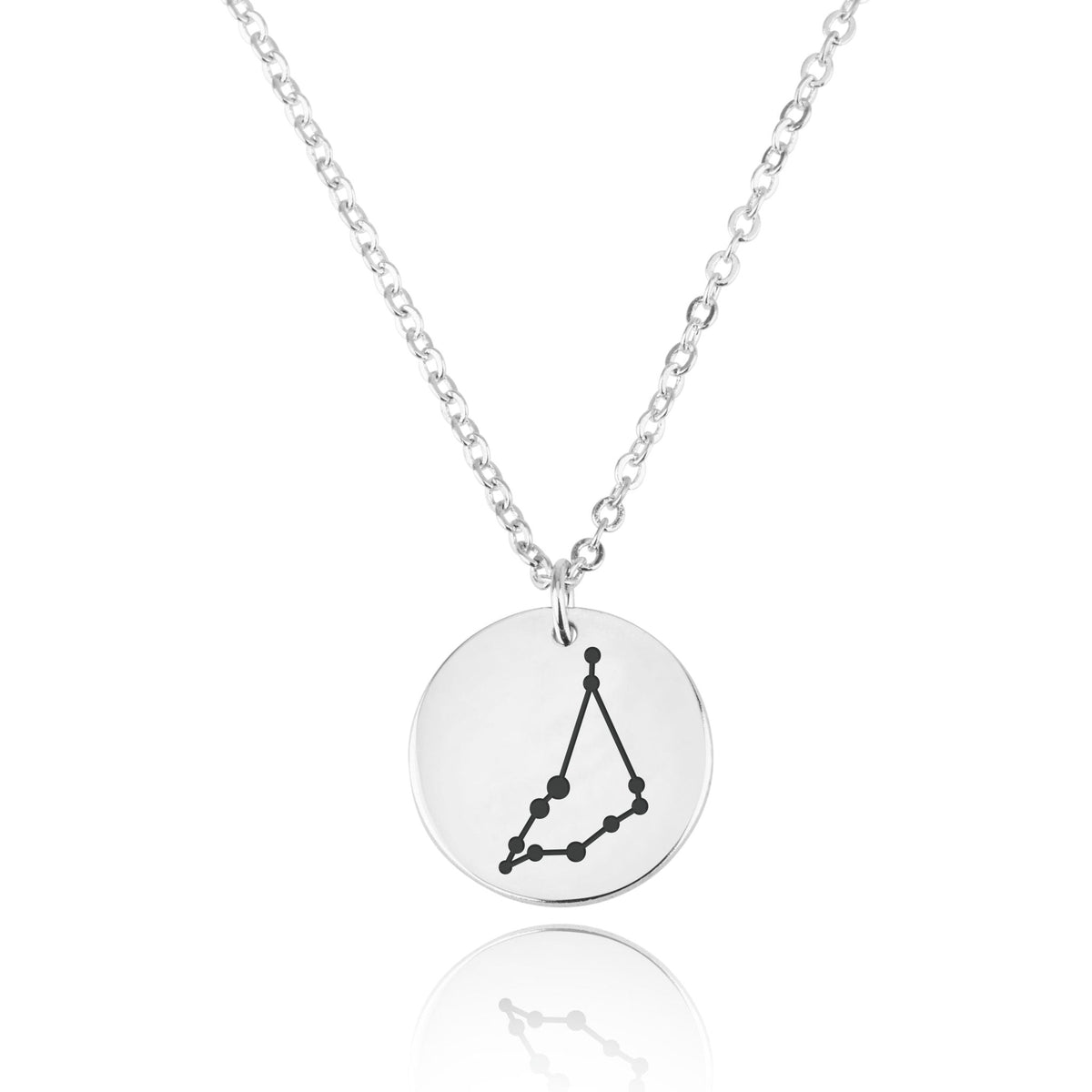 Capricorn Celestial Constellation Disk Necklace
