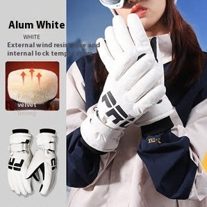 Non-slip Waterproof Fleece Lined Warm Gloves Women