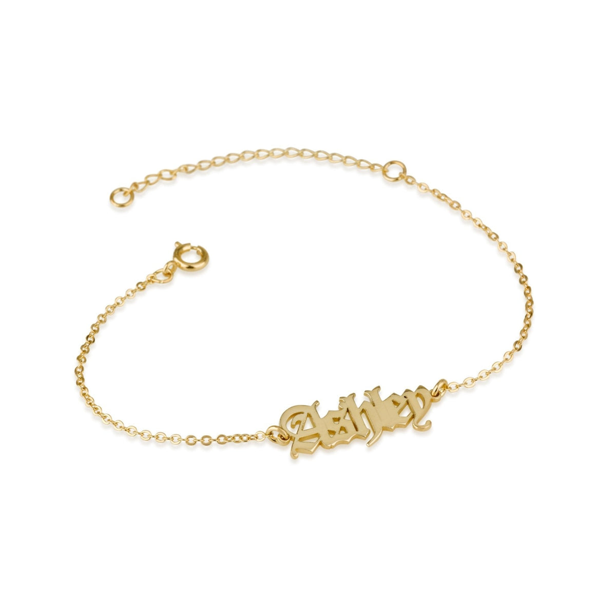 Custom Ankle Name Bracelet