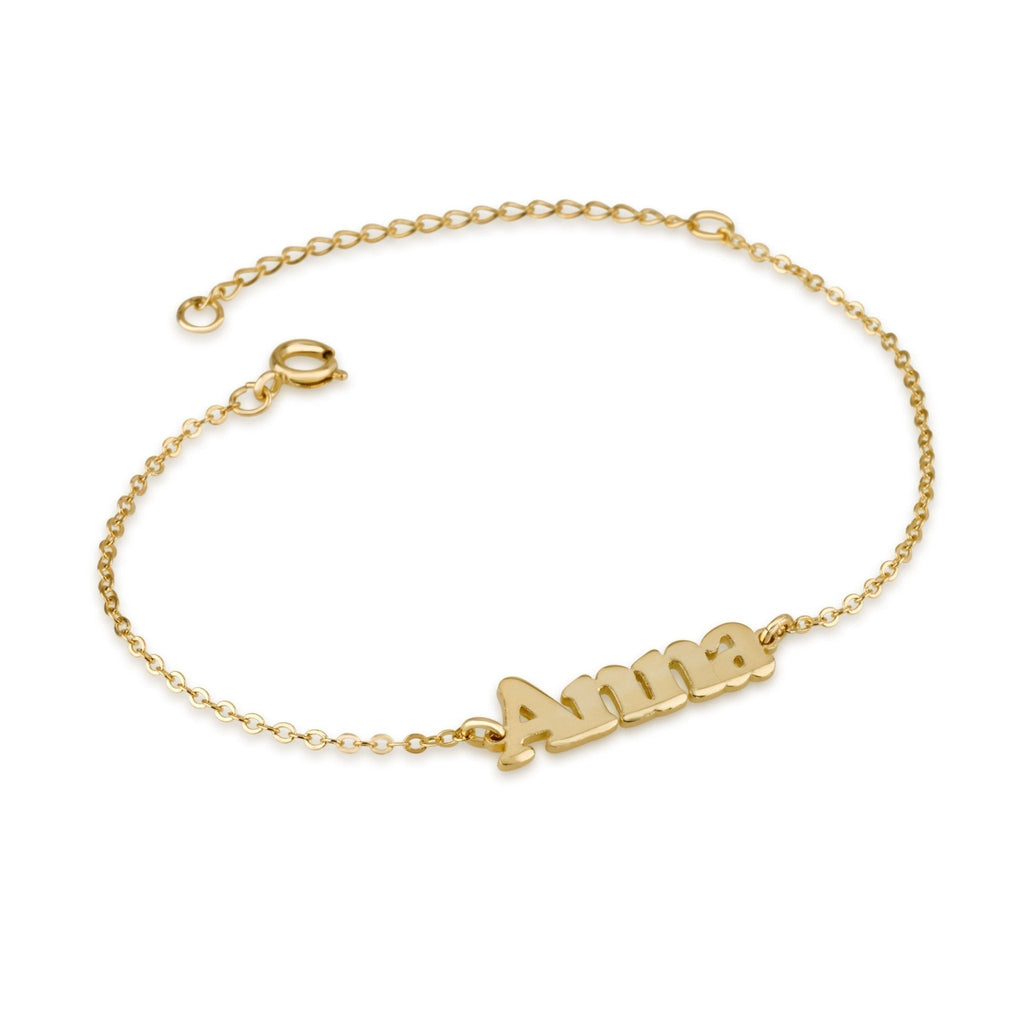 Custom Ankle Name Bracelet