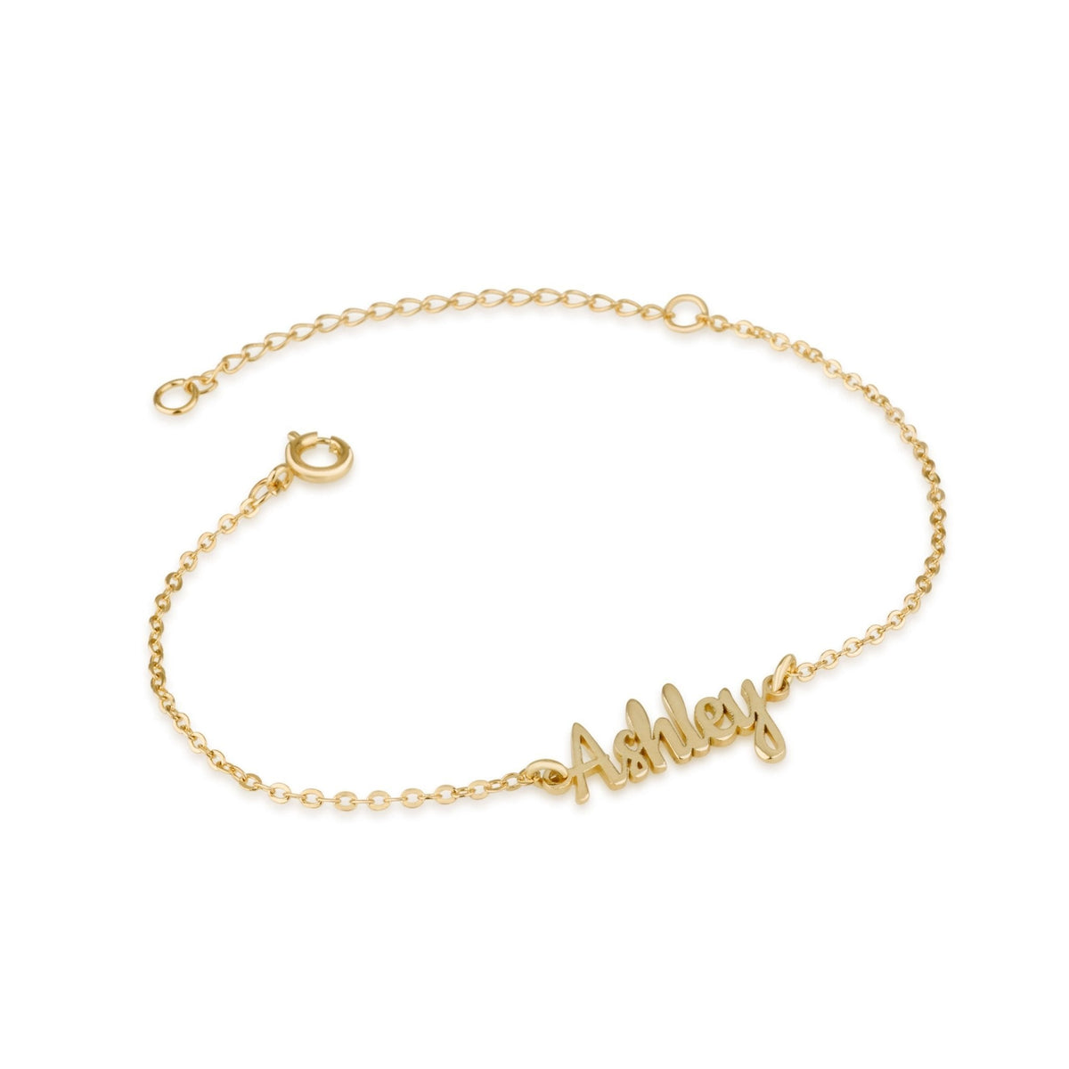 Custom Ankle Name Bracelet