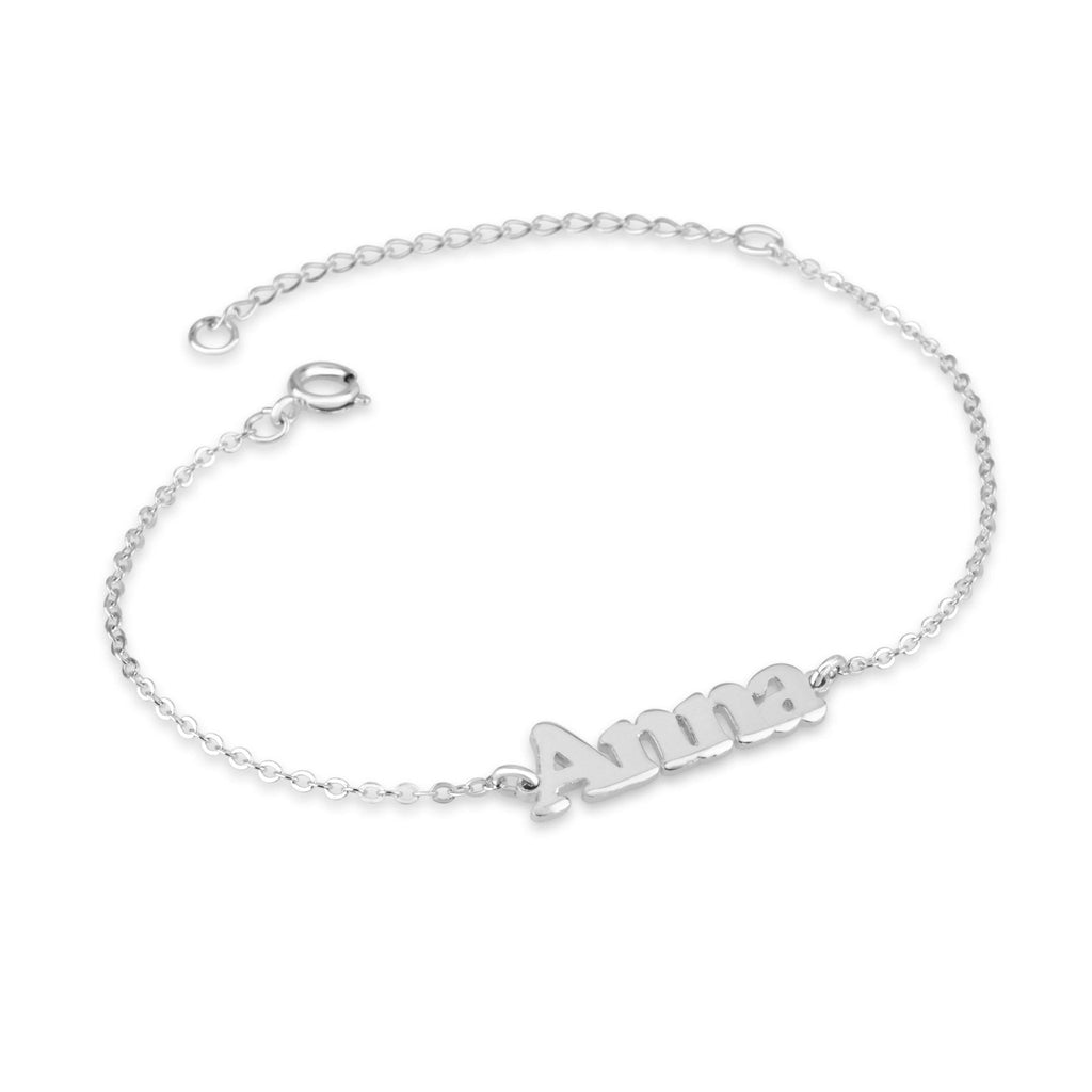 Custom Ankle Name Bracelet