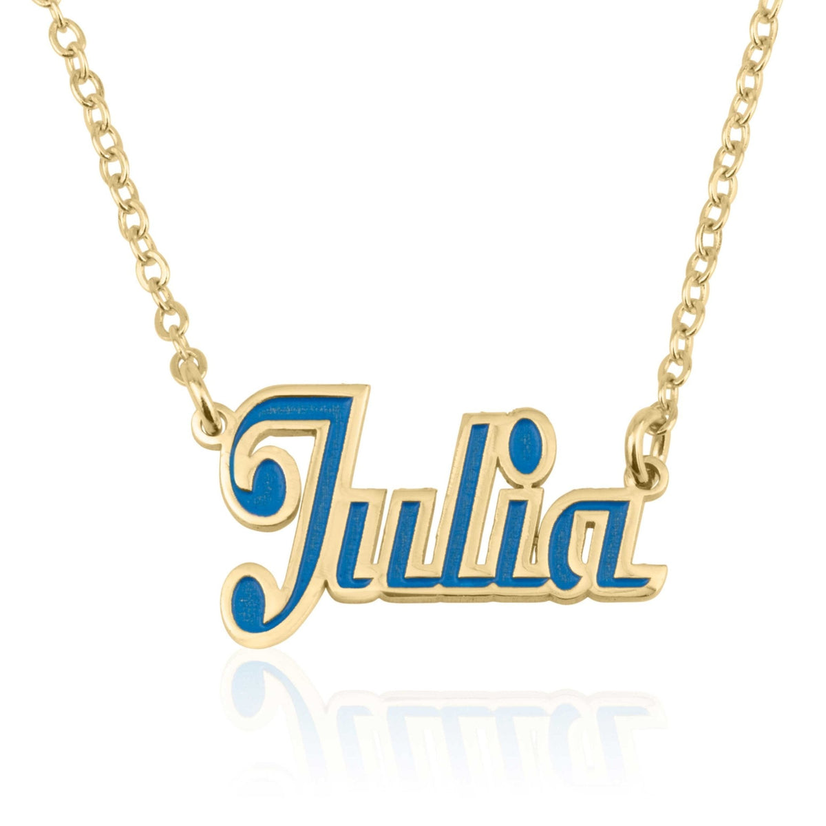 Custom Colorful Name Plate Necklace