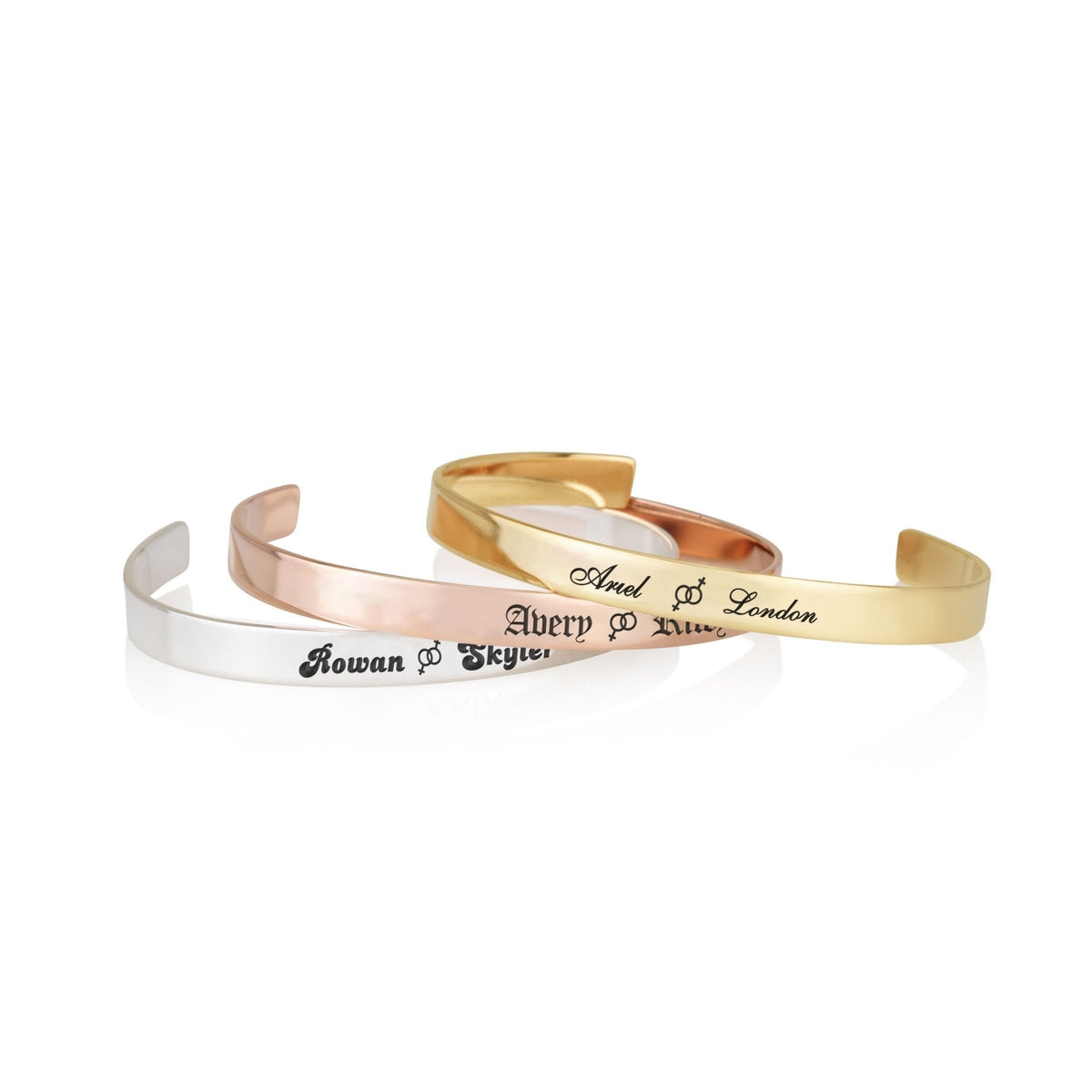 Custom Lesbian Pride Names Cuff Bracelet