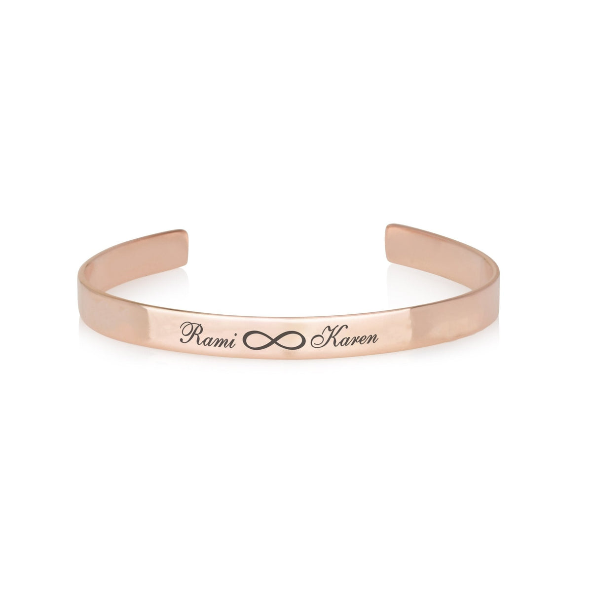 Custom Infinity Names Cuff Bracelet