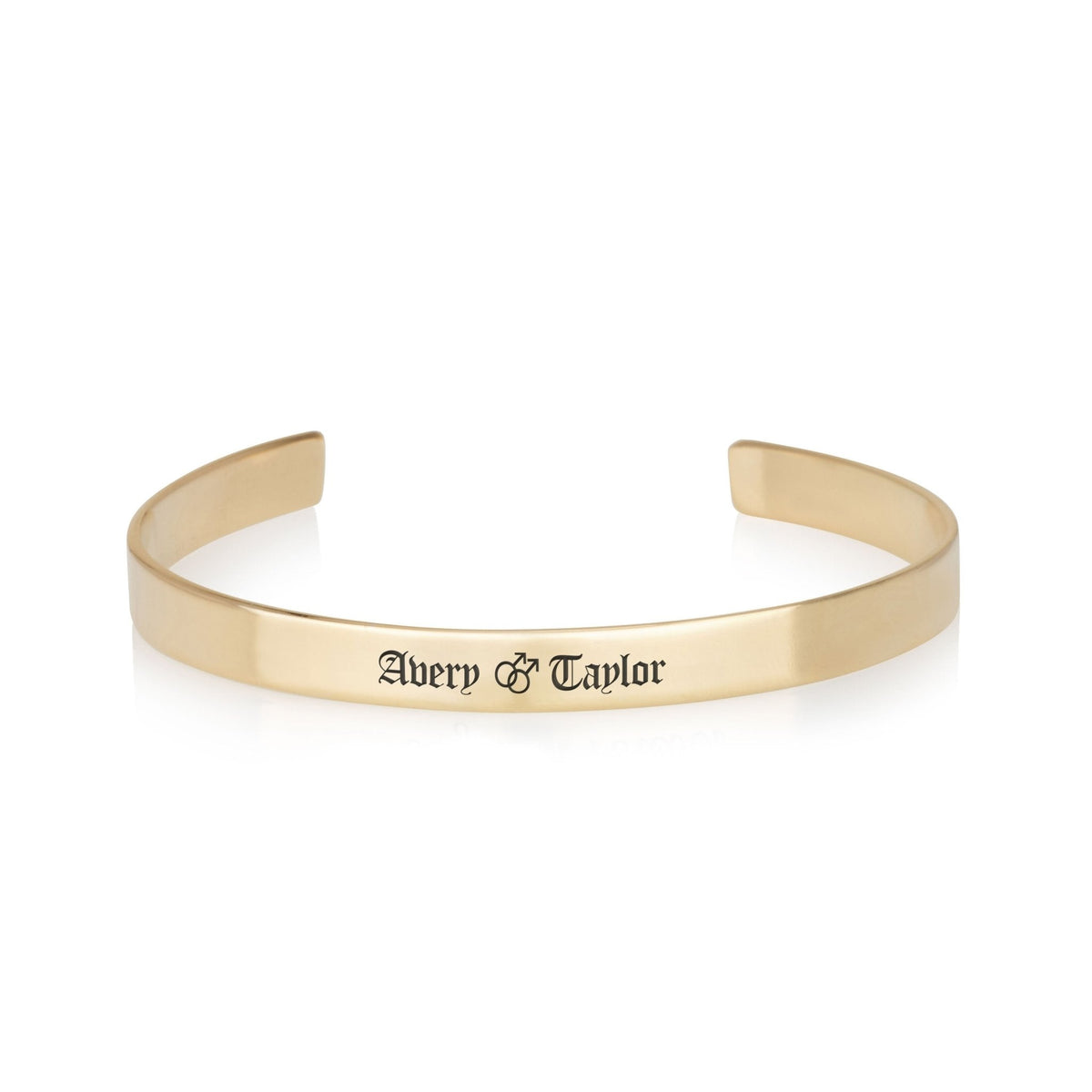 Custom Gay Pride Names Cuff Bracelet