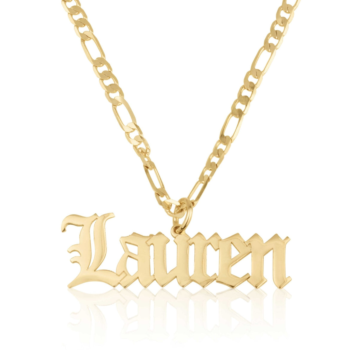 Custom Name Necklace With Figaro Chain