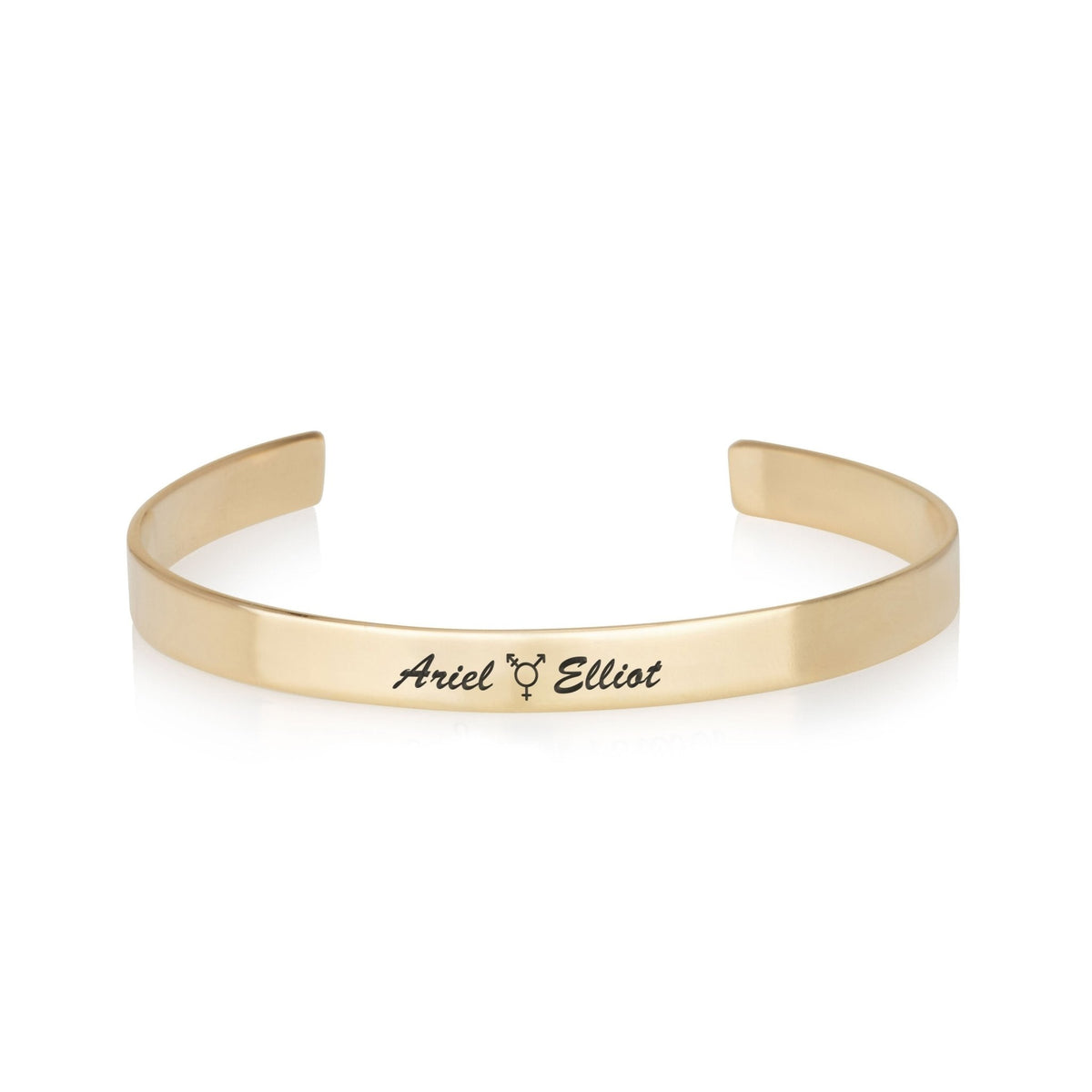 Custom Transgender Pride Names Cuff Bracelet