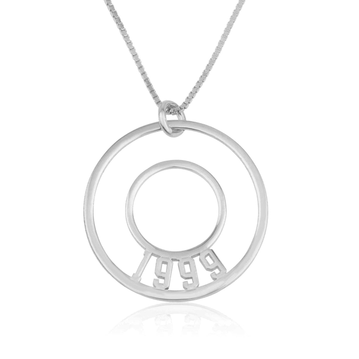 Customized Year Of Birth Disc Necklace
