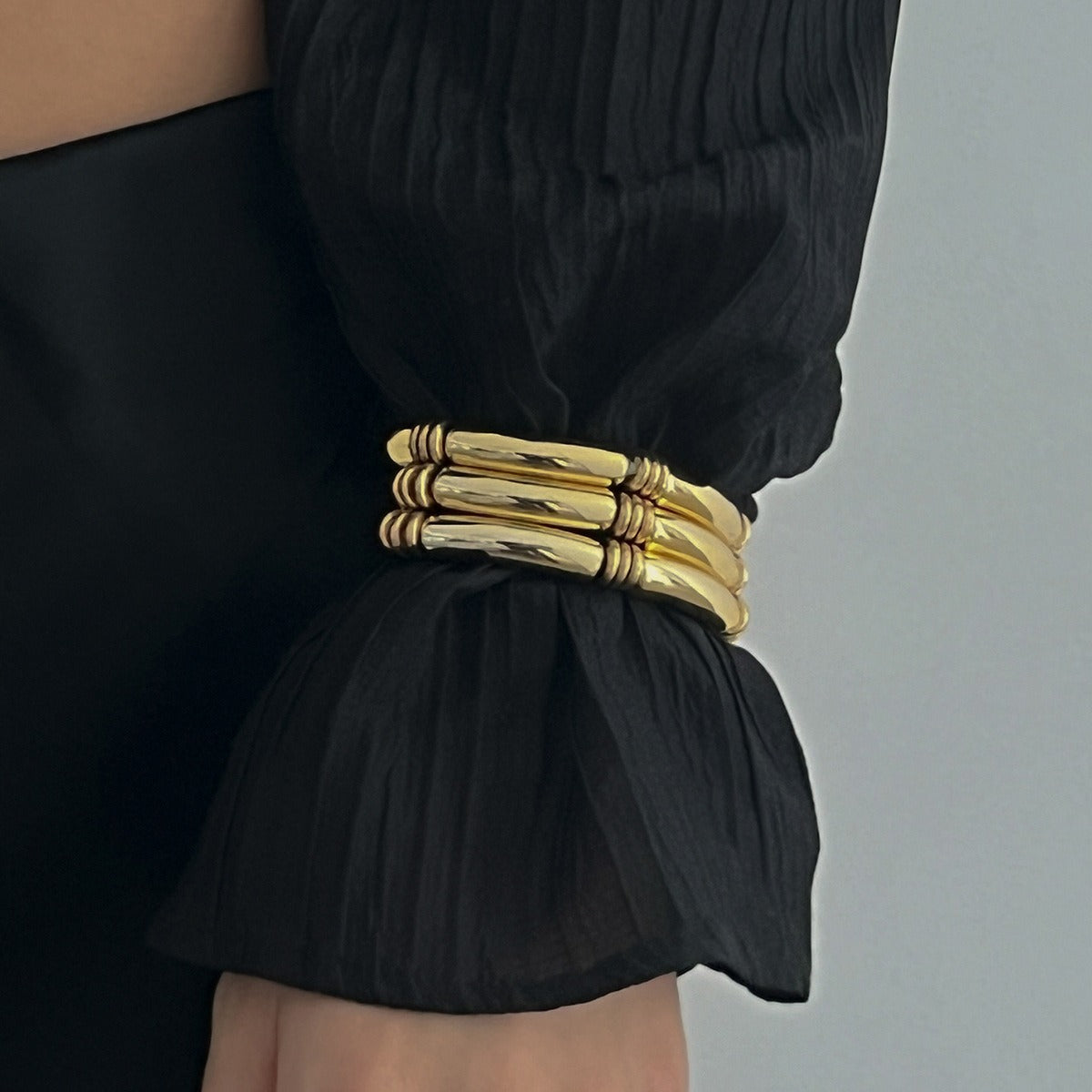 Light Luxury Beaded Bamboo Bracelet