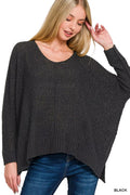 Zenana Dolman Sleeve V-Neck Sweater