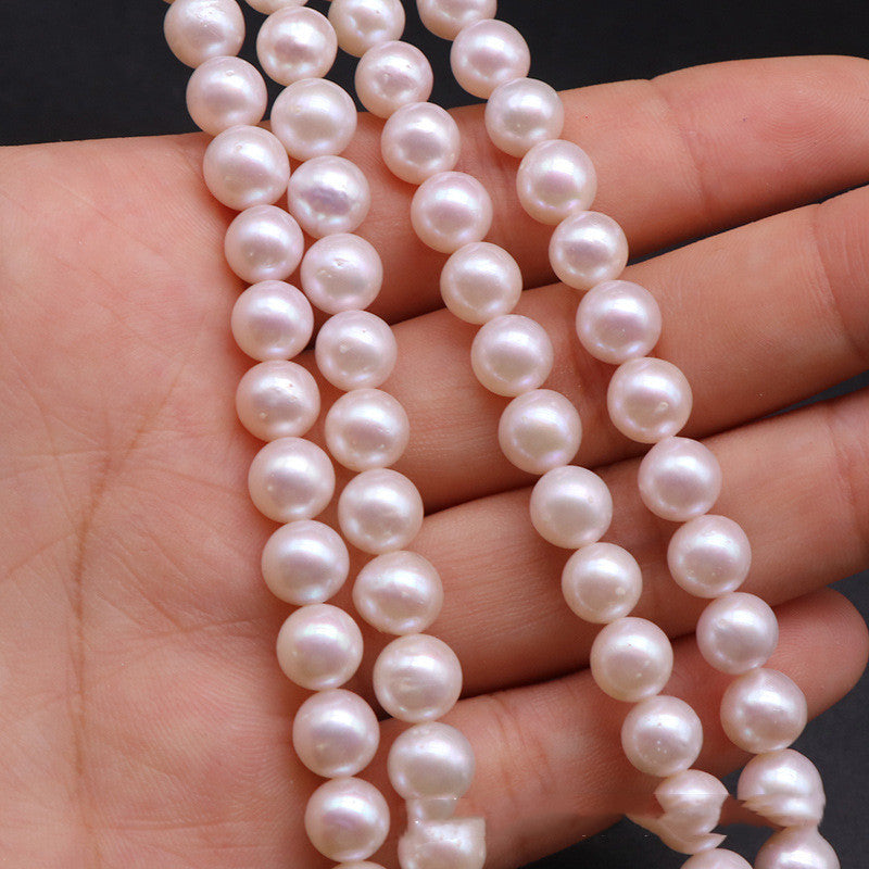 Nearly Round Naked Beads Pearl Loose Beads