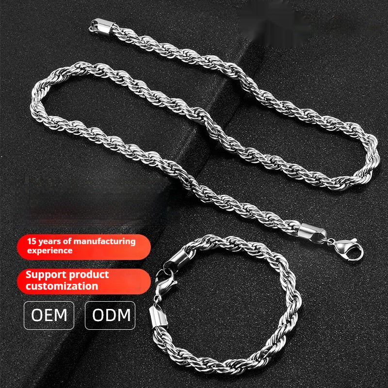 Versatile Stainless Steel Twisted Chain