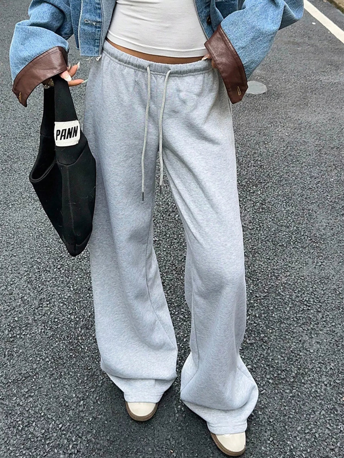 Wide Leg Drawstring Sweatpants