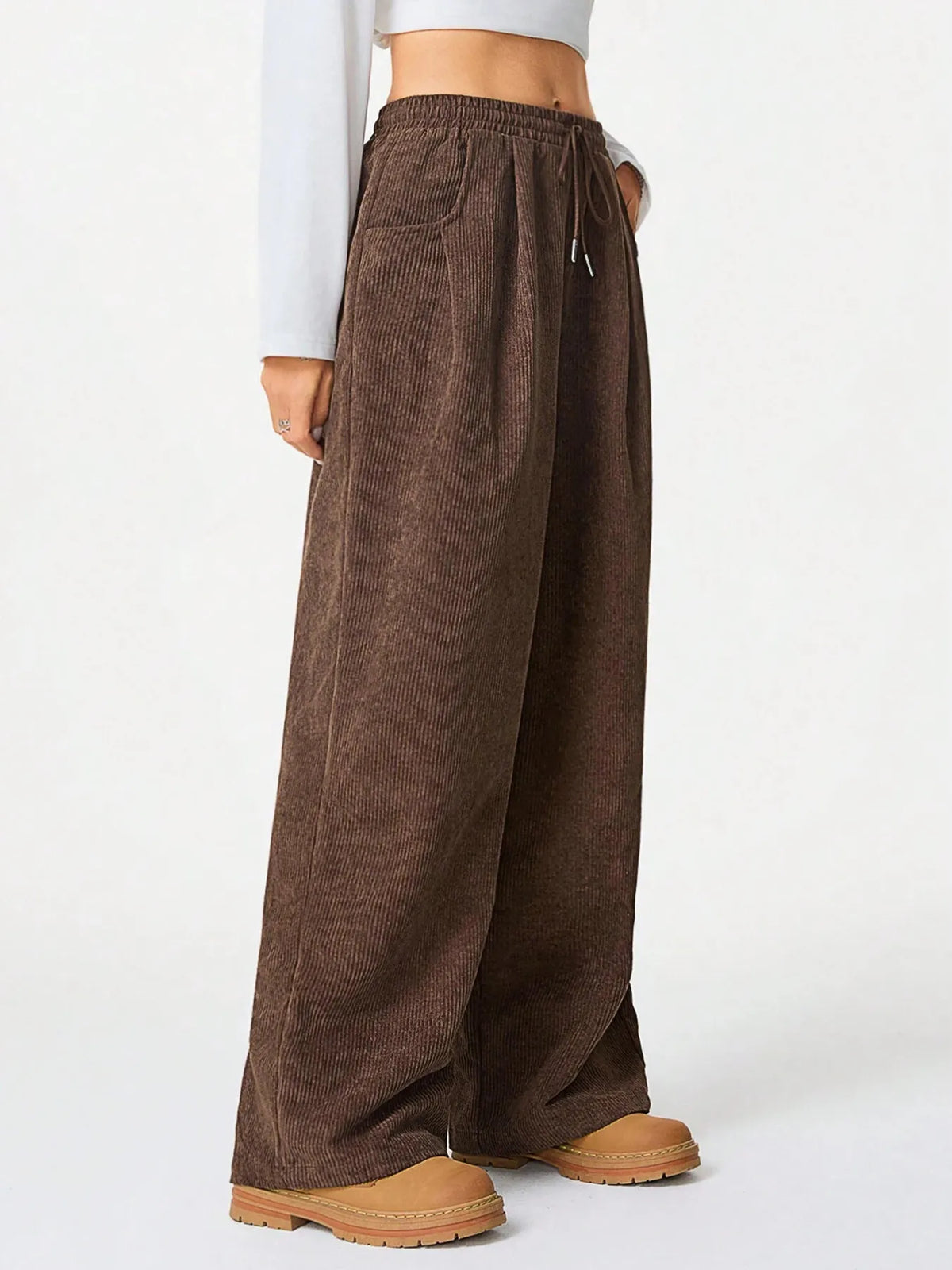 Wide Leg Drawstring Pants