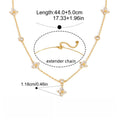 18K gold zircon four-leaf clover necklace