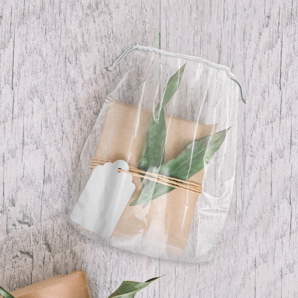 Clear Drawstring Bag, 5 x 8 Inches. Pack of 1000 Clear Plastic Drawstring Bags. 2 Mil Drawstring Clear Plastic Bags. Waterproof Clear Plastic Bags Drawstring for Cosmetics, Toiletries