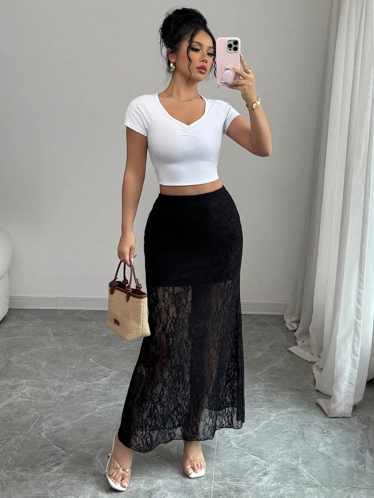 Lace Maxi Skirt