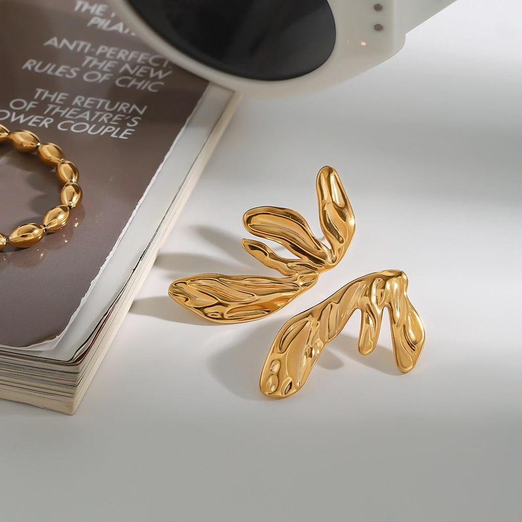 Geometric Wing Drop Earrings