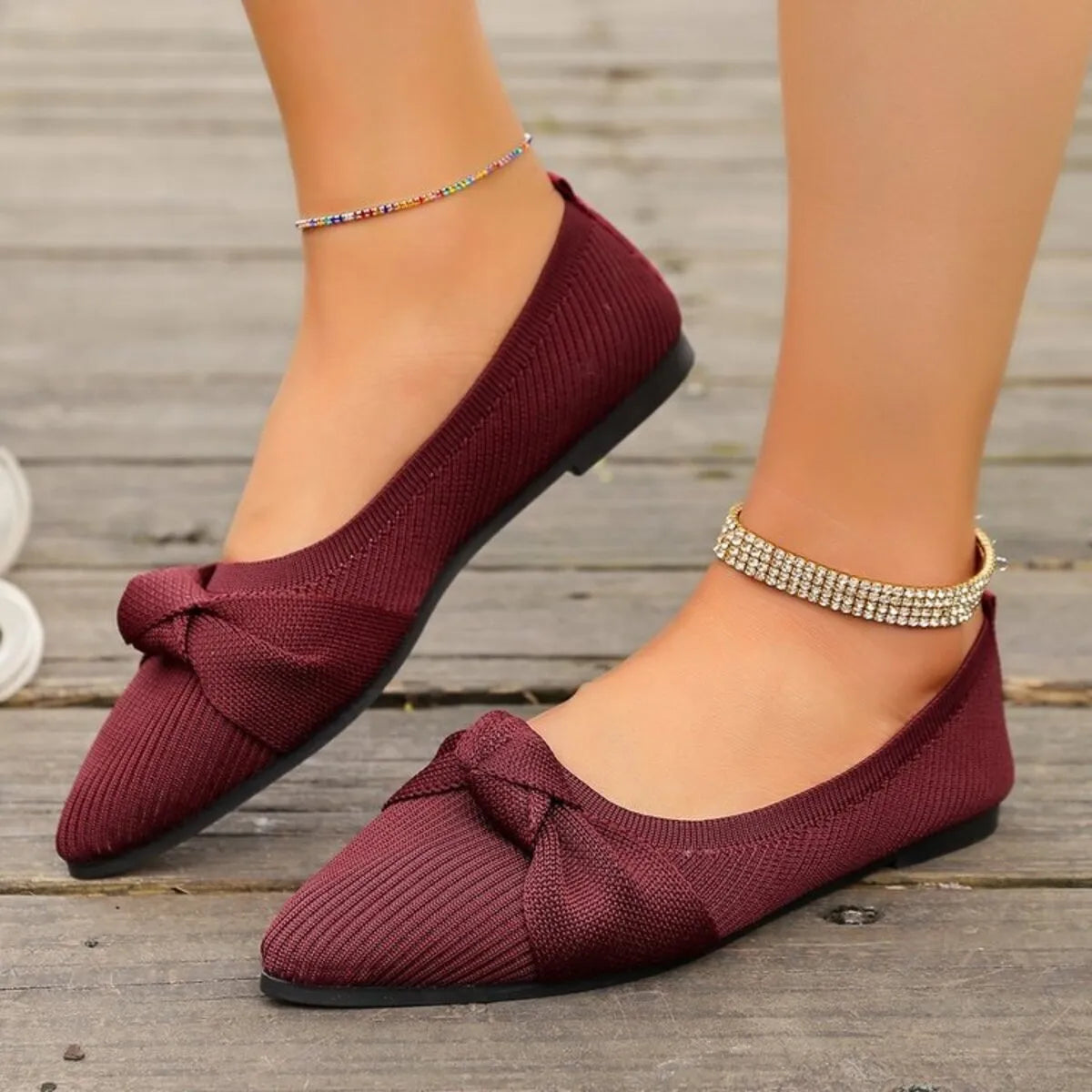 Point Toe Flats Slip-Ons