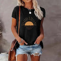 Sunrise Print Round Neck T-Shirt