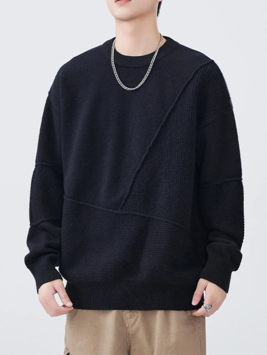Men's Plus Size Round Neck Oversized Sweater