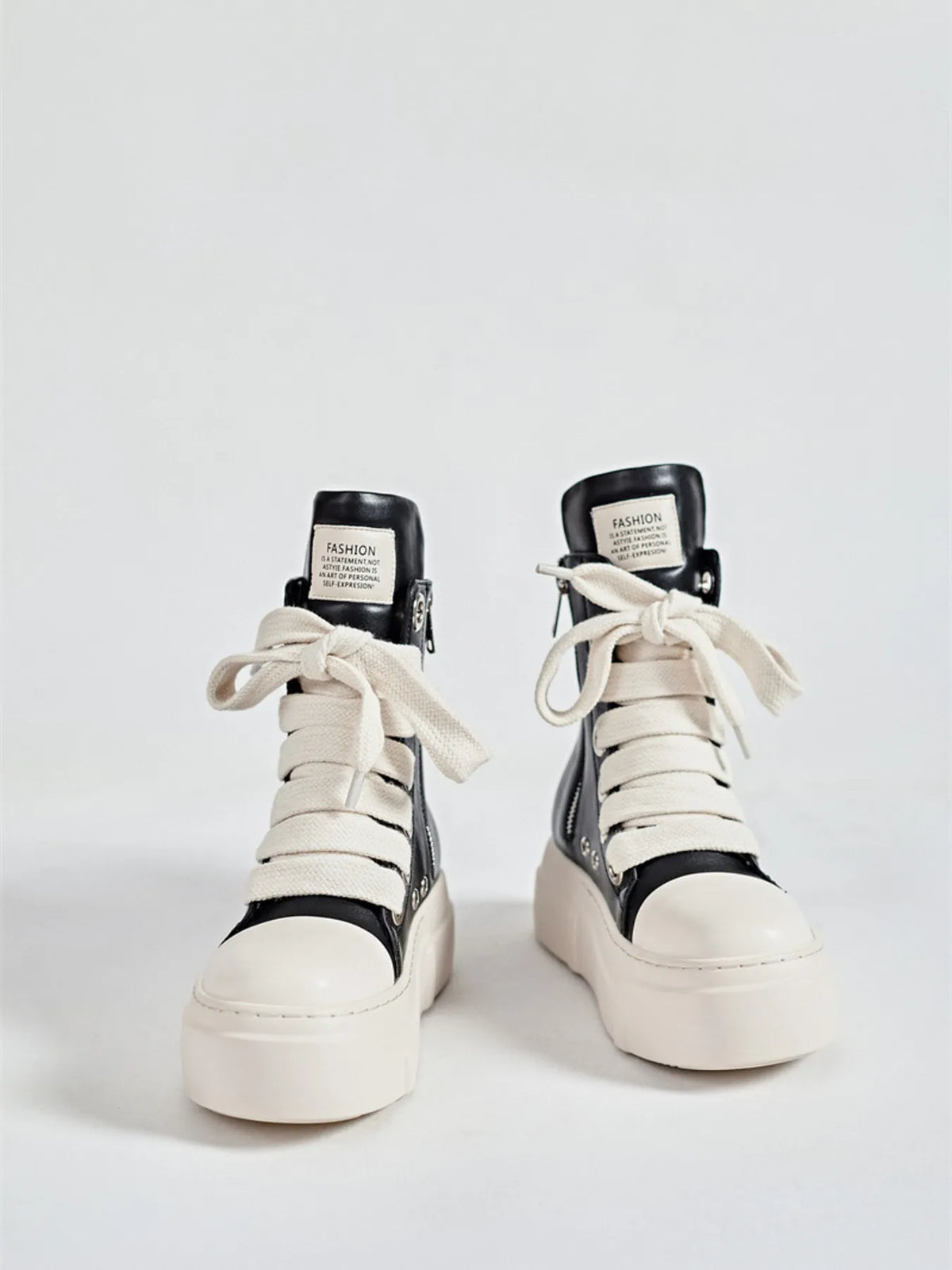 Platform Lace Up Contrast Sneakers