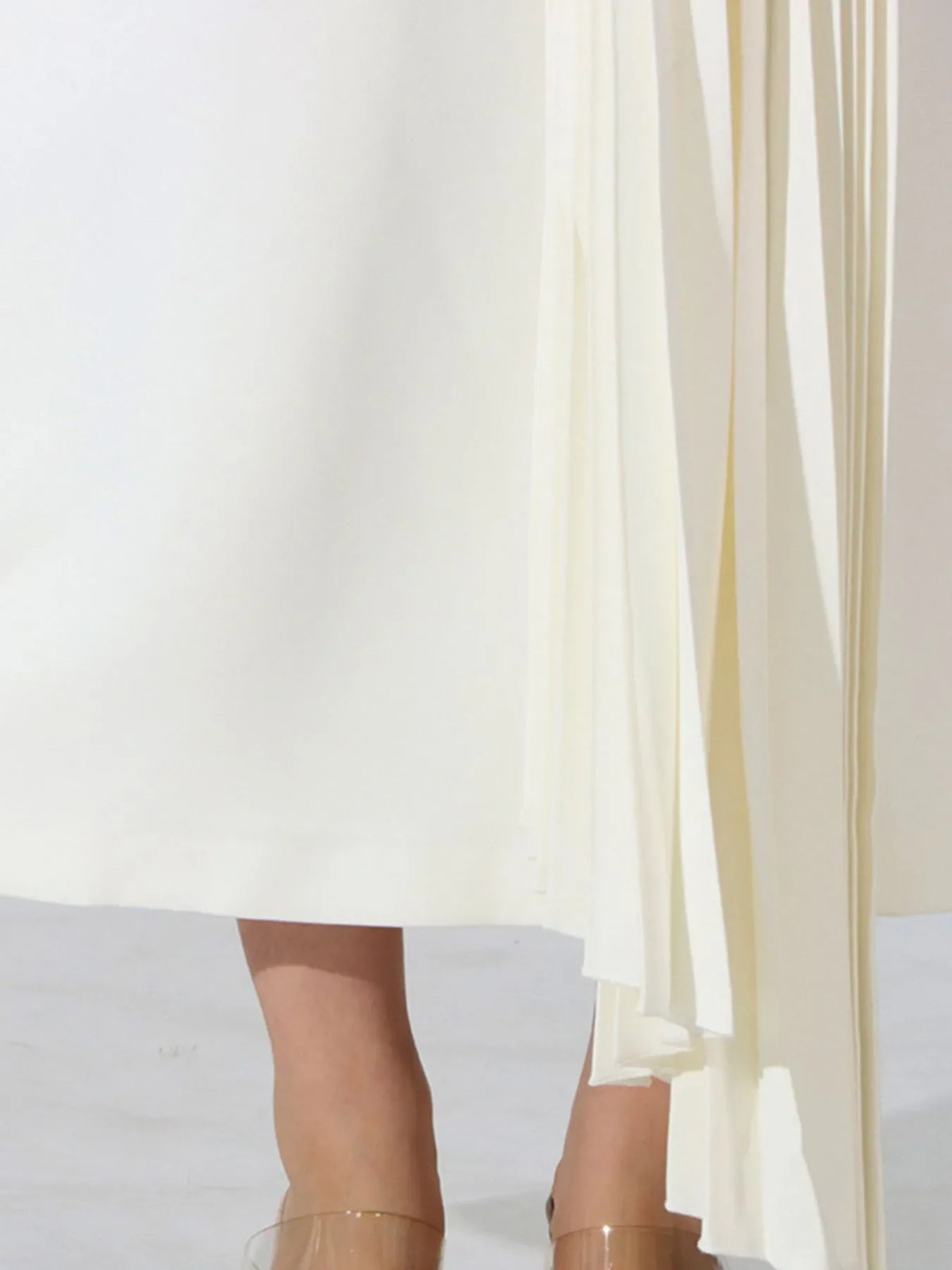 Single Shoulder Pleated Dress