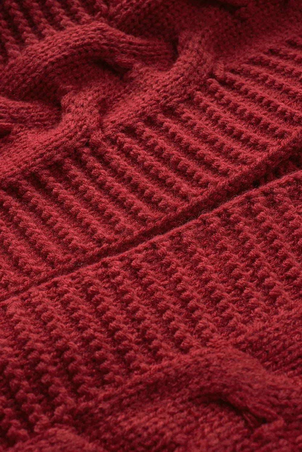 Cable-Knit Open Front Cardigan