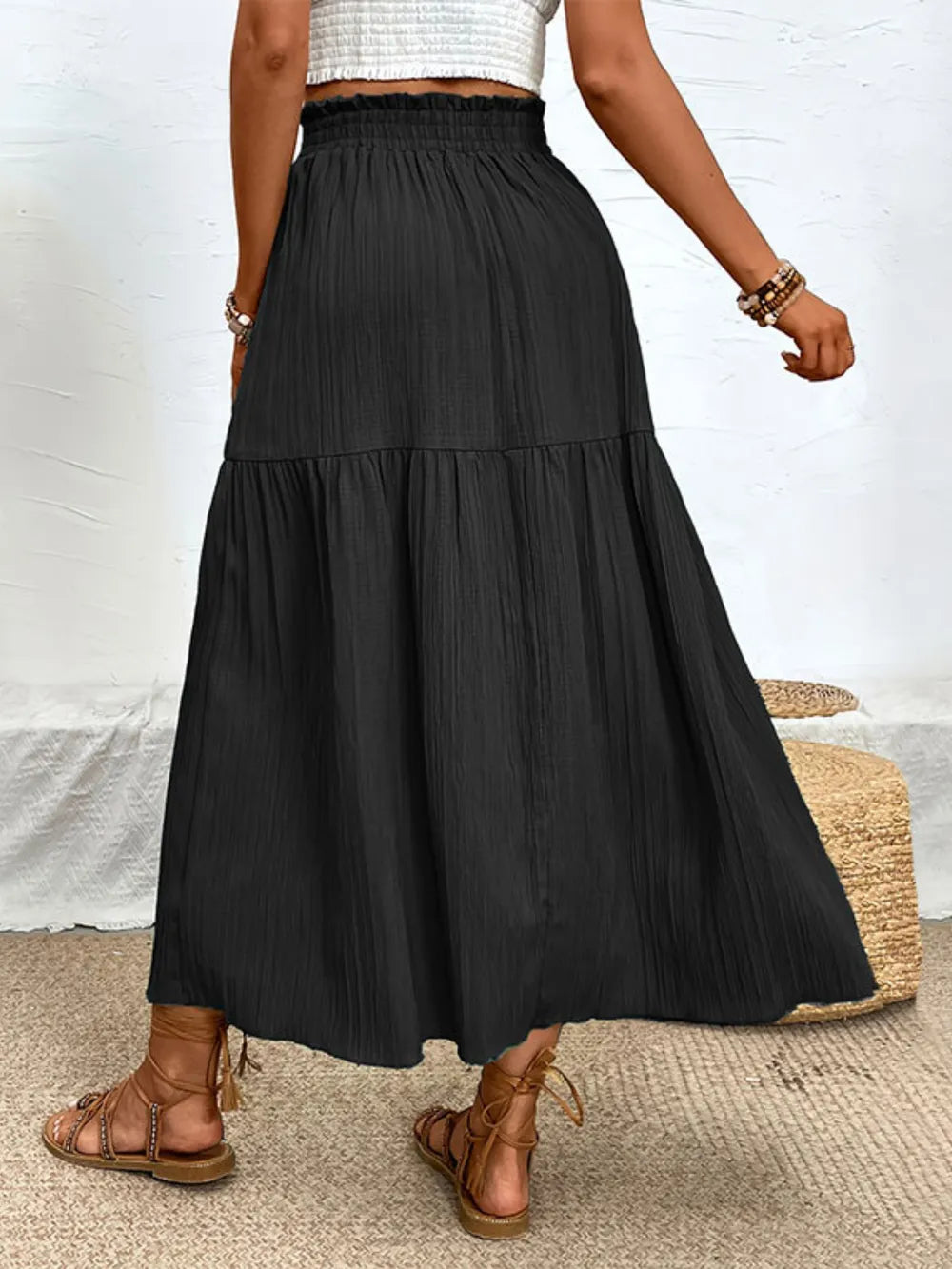Frill Slit Skirt