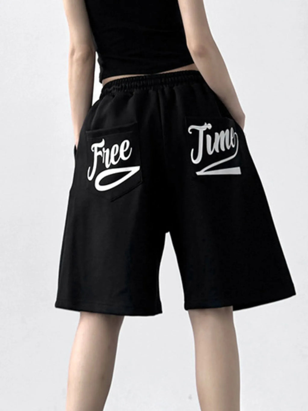 Drawstring Wide Leg Shorts