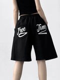 Drawstring Wide Leg Shorts