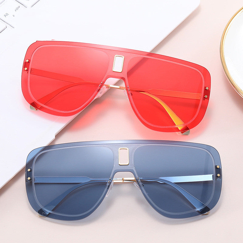 Women's Fashion Creative Personality Metal Double Beam Sunglasses