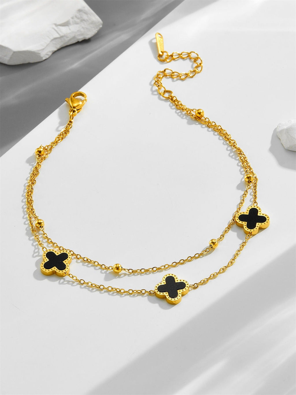 Four-Leaf Clover Chain Bracelet