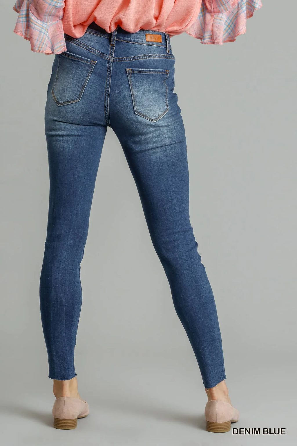 Umgee Distressed Skinny Jeans with Pockets-1