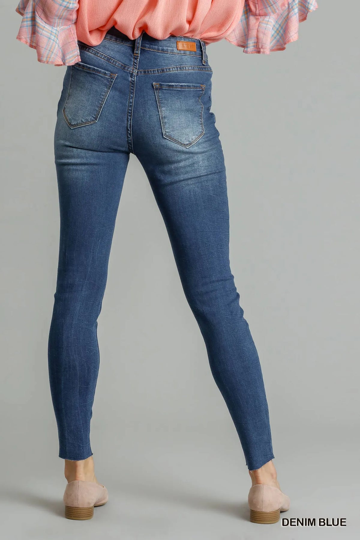 Umgee Distressed Skinny Jeans with Pockets-1