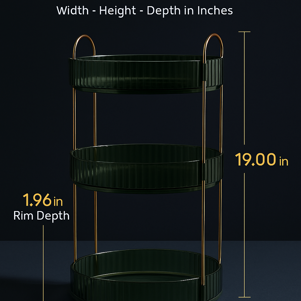 3 Tier Rotating Makeup Organizer for Perfume and Cosmetics