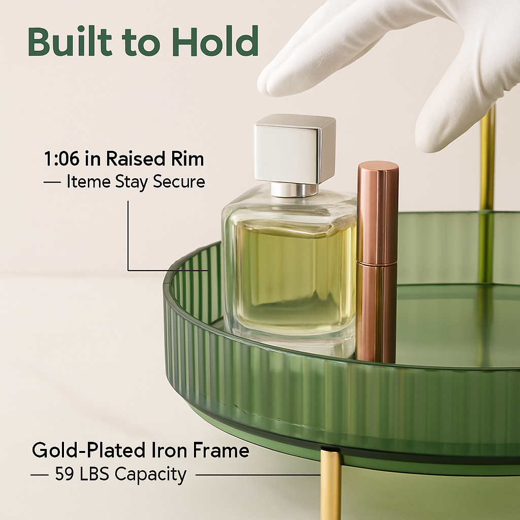 3 Tier Rotating Makeup Organizer for Perfume and Cosmetics