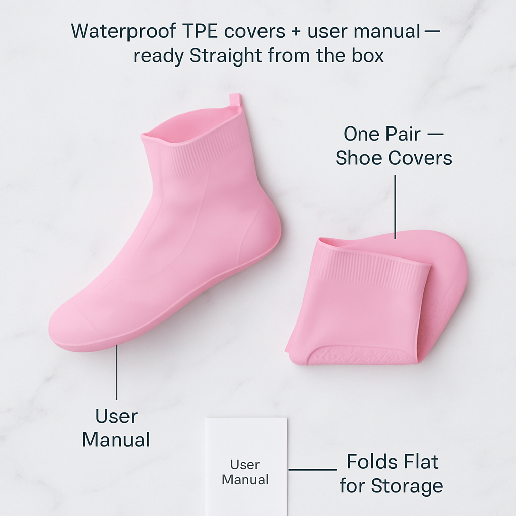 Waterproof Shoe Covers for Rain - Non-Slip Protectors