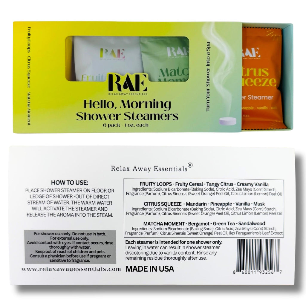 Hello, Morning Shower Steamers 6 Pack | Awake | Citrus Shower Steamers | Aromatherapy | Gift for Her |