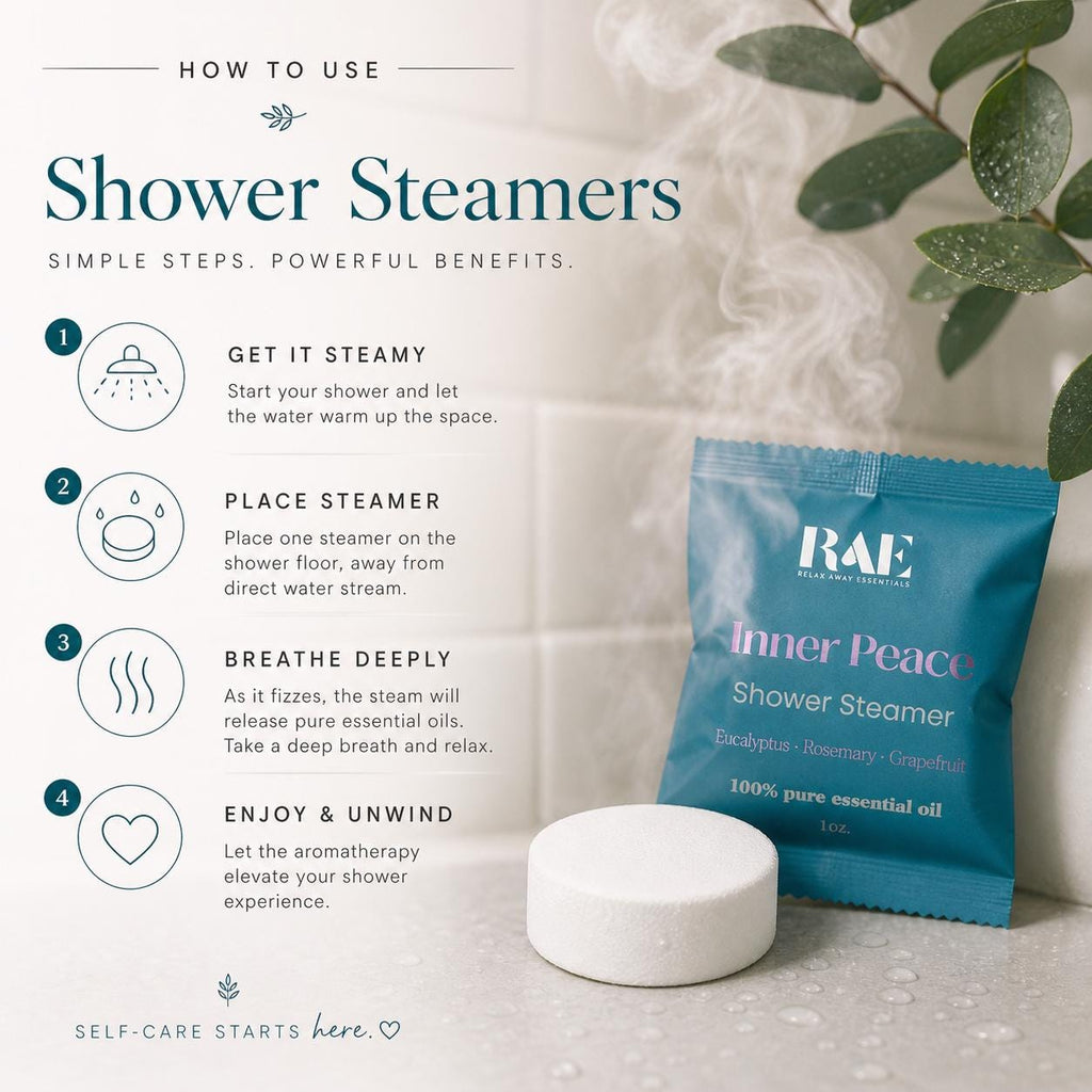Tranquility Shower Steamers 6 Pack | Aromatherapy | Pure Essential Oils | Spa Gift | Handmade Gift |